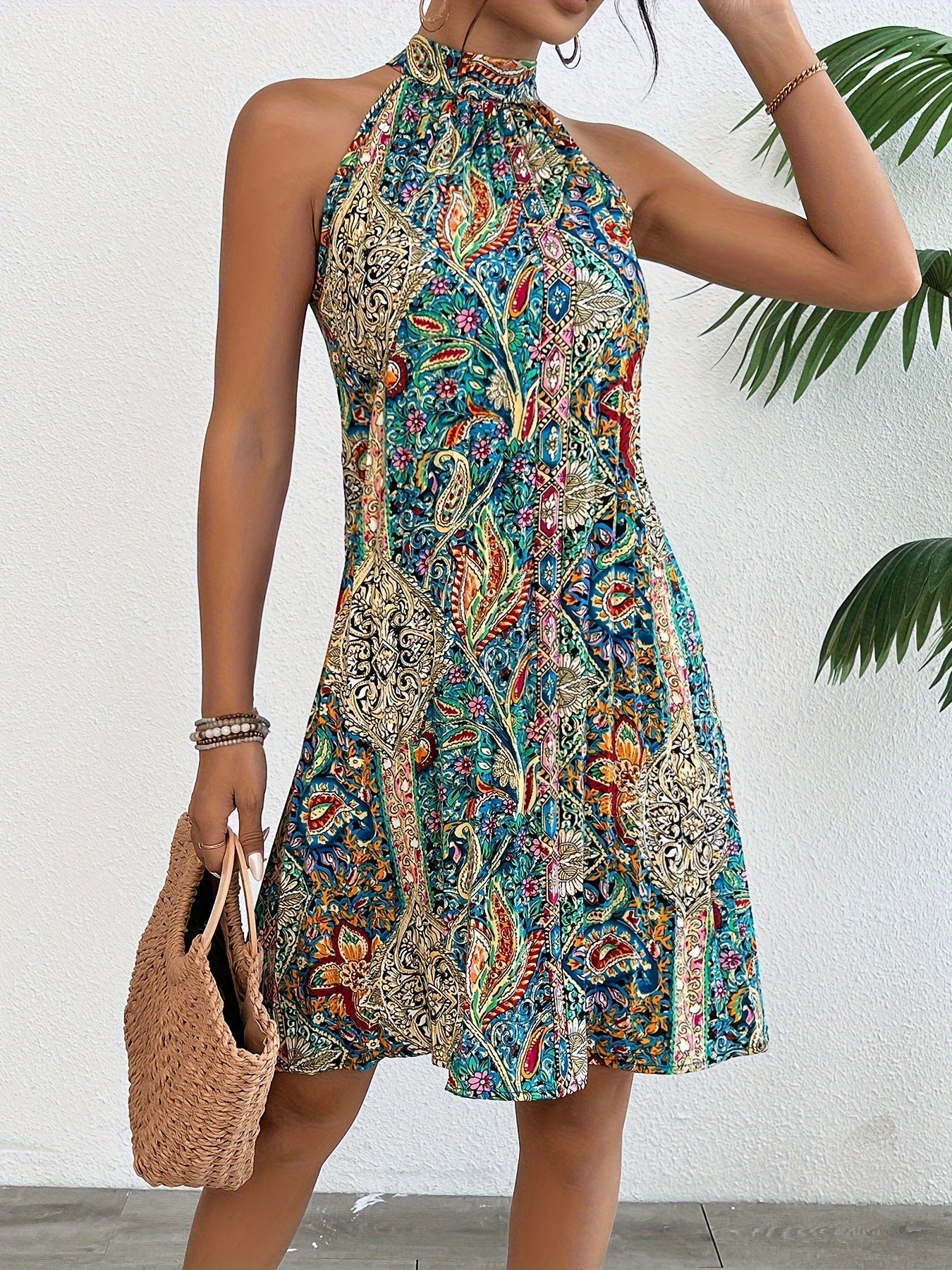 Lila™ - Chic Halterneck Dress